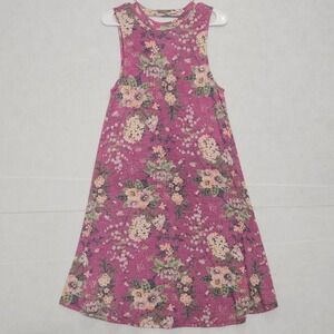 Love Fire Floral Print Sleeveless A Line Dress Womens Large PTP: 17.5"